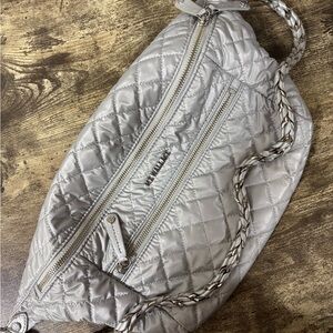 Matte Silver MZ Wallace Crossbody Sling Bag